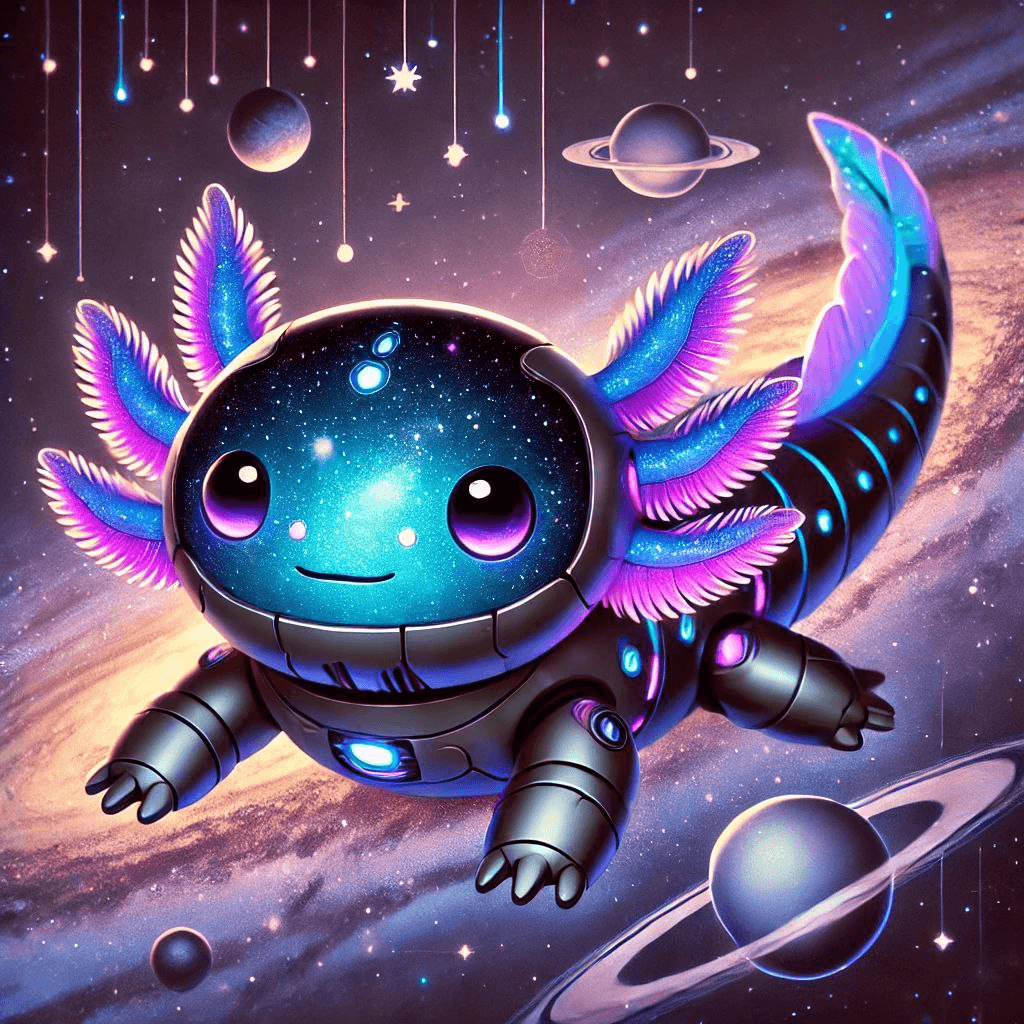 Galactic AXOLOCOIN Axoloverse mascot